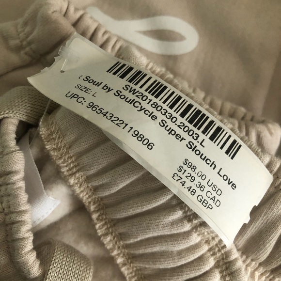 SoulCycle Curtis Kulig Love Me Sweatpants Large - Picture 3 of 4